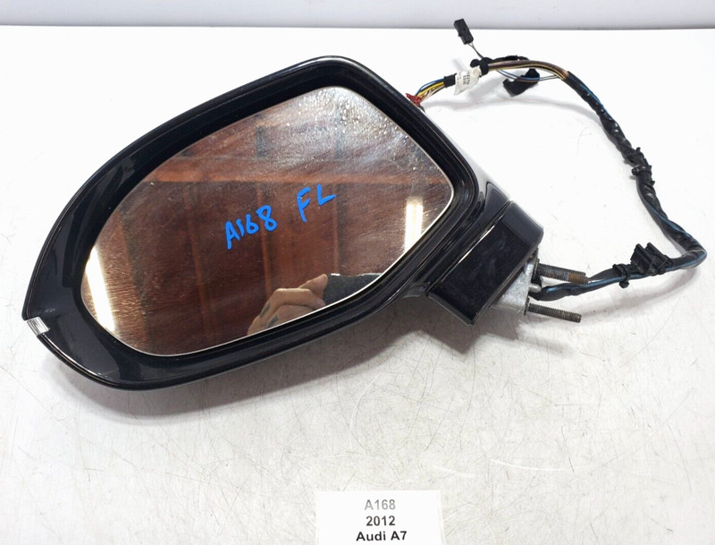 ✅ 12-18 OEM Audi A7 4G8 Left Driver Side Door Rear View Mirror w/ Glass Black