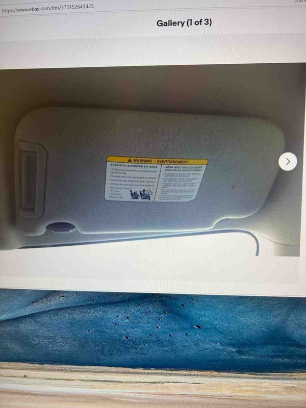 Sun Visor NISSAN SENTRA Right 13 14 15 16 17 18 19