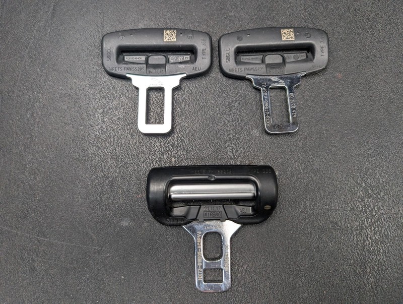 3PC Front & Rear Seat Belt Striker Clamp Set 2018 Jaguar XE S HX73-611B68-AB 19