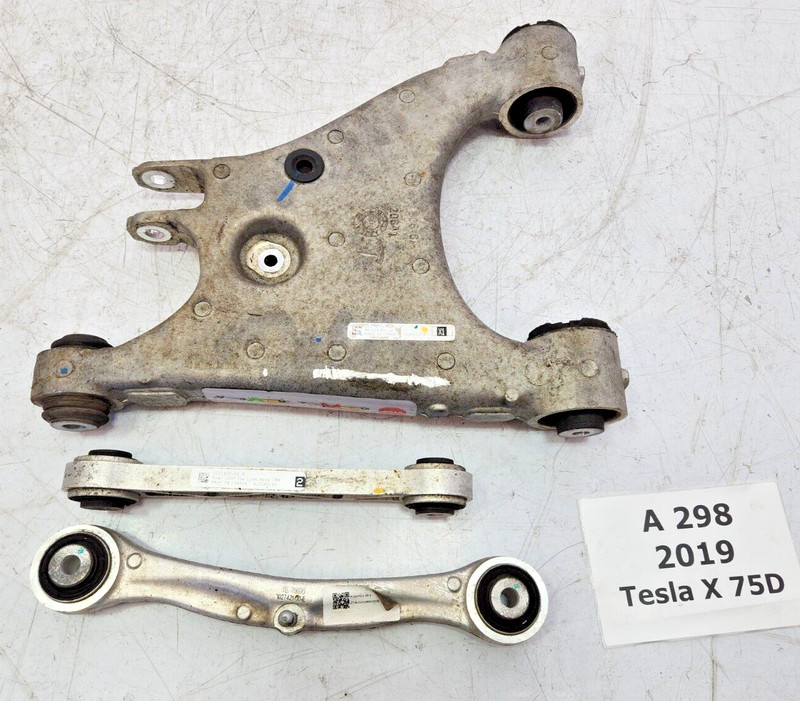 ✅ 16-20 OEM Tesla Model X Rear Right Passenger Lower Upper Control Arm SET Of 3