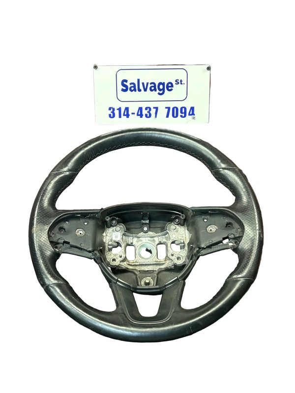 2015-2023 Dodge Challenger Charger Steering Wheel Leather Black OEM *No Buttons*