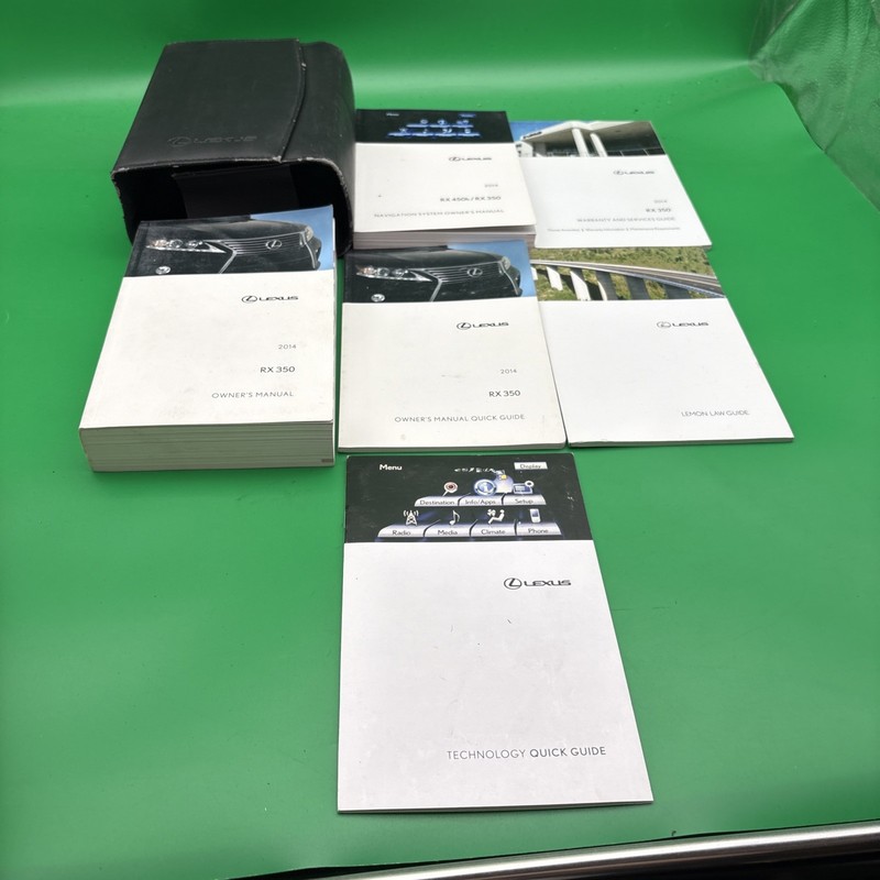 2014 Lexus RX350 Owners Manual, Navigation Service, Quick Guide With Case