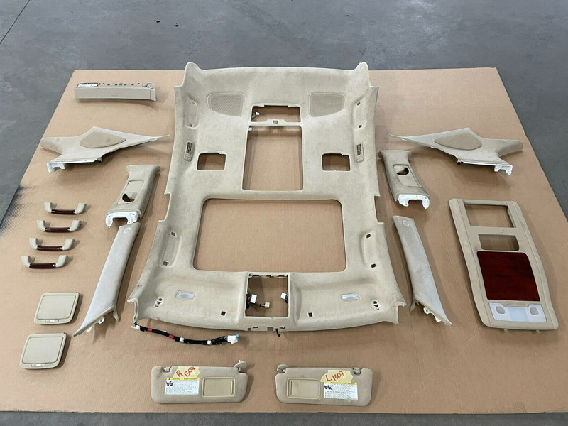 07-09 Lexus LS460 LS600HL A B C Pillar Trim Headliner Set W/Rear Screen 1307 OEM