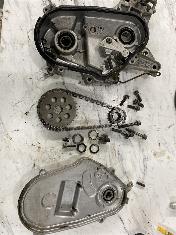 2000 MntLite Yamaha Mountain Lite 500 Fan Cooled Track 136 Track Chain Case