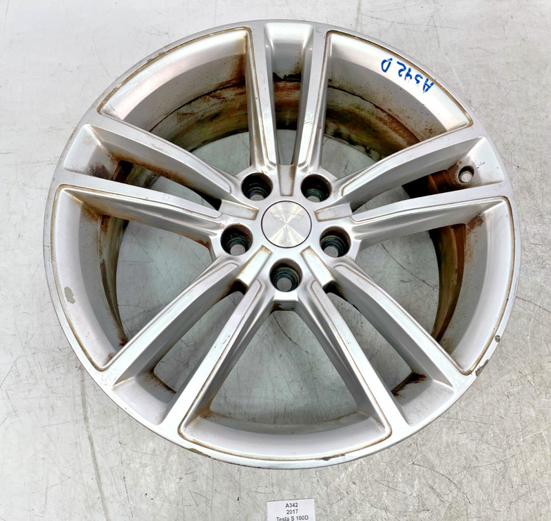 ✅ 2012-2020 OEM Tesla Model S Alloy Wheel Rim 19x8.0J ET40 Silver NOTE*