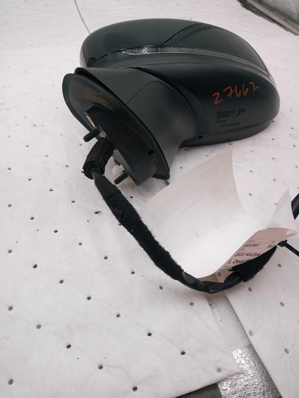 2022 Mazda CX-5 Left Door Mirror Assembly Black - Heavy Scratches, Used