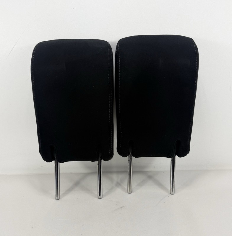 2013-2019 Nissan Pathfinder 3rd Row Headrests L+R Black Cloth w/ White Stitching