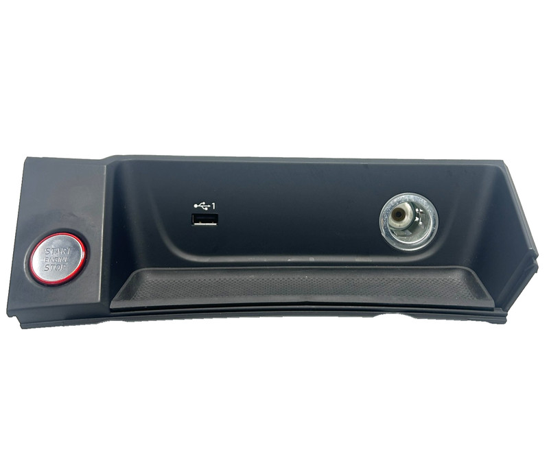 📌 2017-25 AUDI S4 IGNITION START STOP BUTTON DASH TRIM PANEL W/ 12V SOCKET OEM