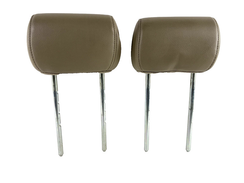 2004–2008 Ford F-150 Rear 2nd Row Headrest Set Beige Lariat Leather OEM