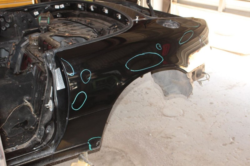 90-97 Mazda MX-5 Miata NA Black Driver Left Rear Quarter Panel