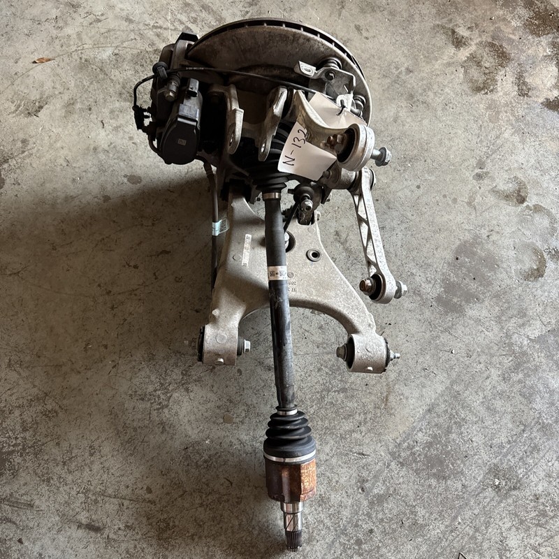 16-20 Tesla Model S Rear Left Knuckle w/ Wheel Hub & Control Arm Link 1325 S12