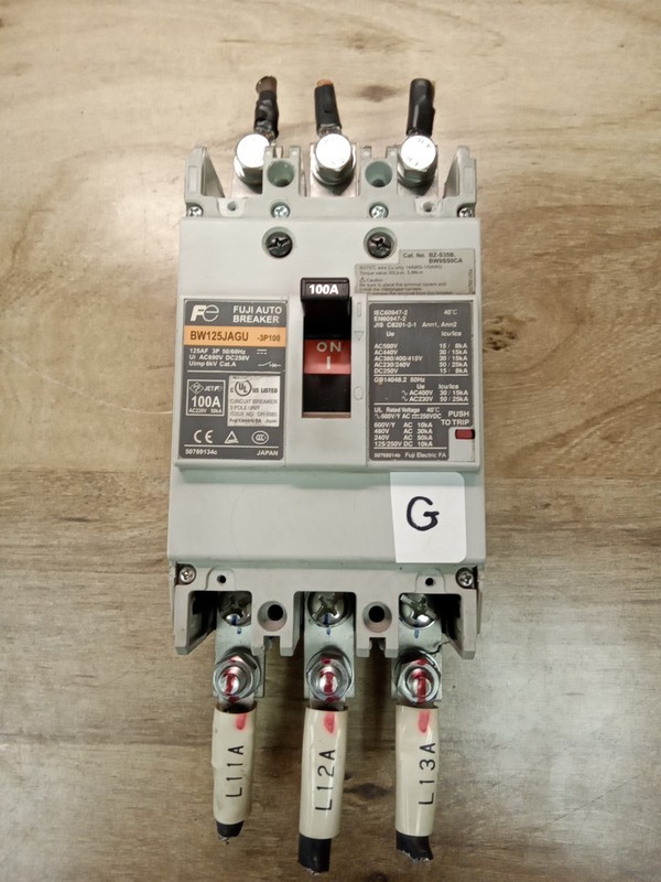 Fuji Auto Breaker BW125JAGU-3P100 100A 3pole Circuit Breaker