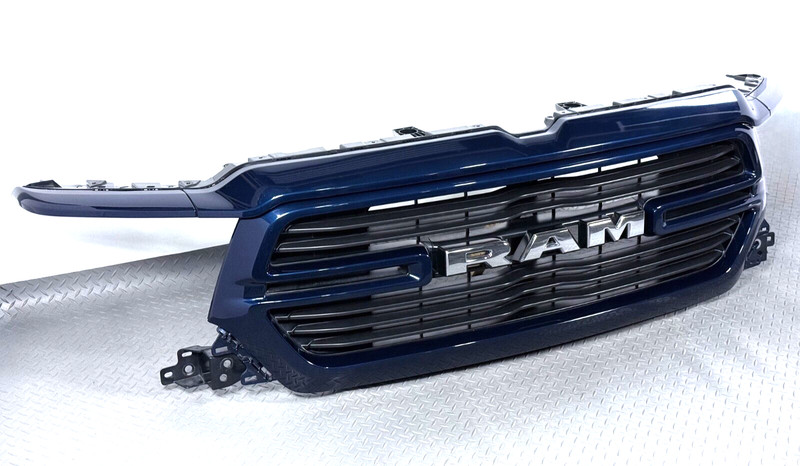 ✅ 2019-24 RAM 1500 5th OEM FRONT RADIATOR GRILLE BLUE PPX UPPER APPLIQUE MOLDING