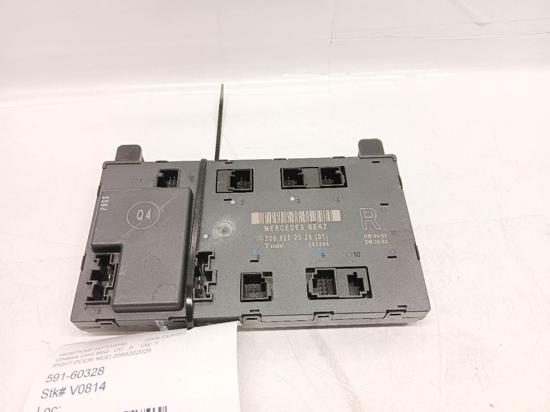 03-09 Mercedes 209 CLK350 Right Door Module Control Unit 2098202026