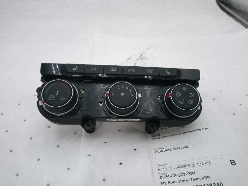 2021-2023 Volkswagen Atlas A/C Selector Switch OEM White 3CN907426FWZU