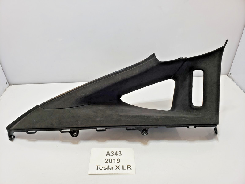 ✅ 16-20 OEM Tesla X Rear Left Driver Side C Pillar Upper Trim Cover Alcantara