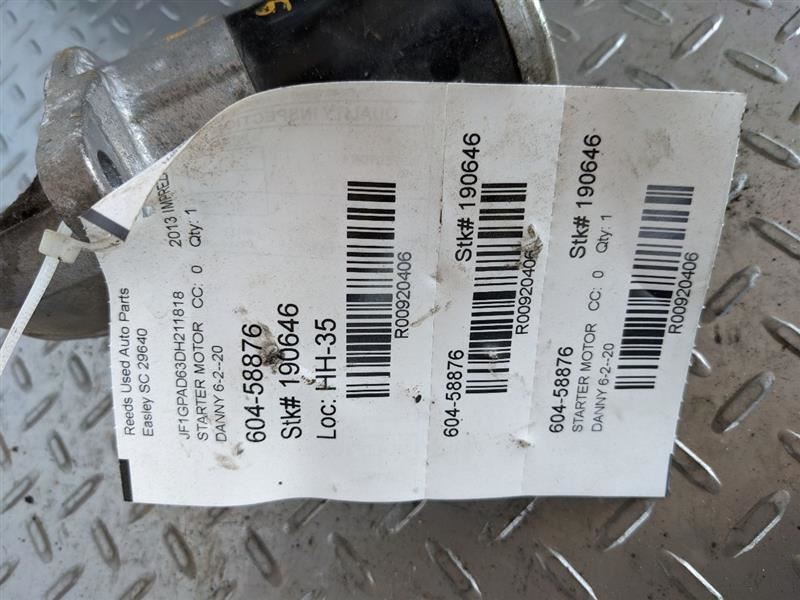 Starter Motor CVT Fits 14-18 FORESTER 920406