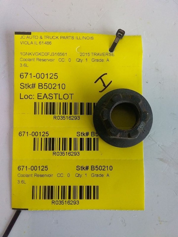 Coolant Reservoir VIN J 11th Digit Limited Fits 07-17 ACADIA 3516293