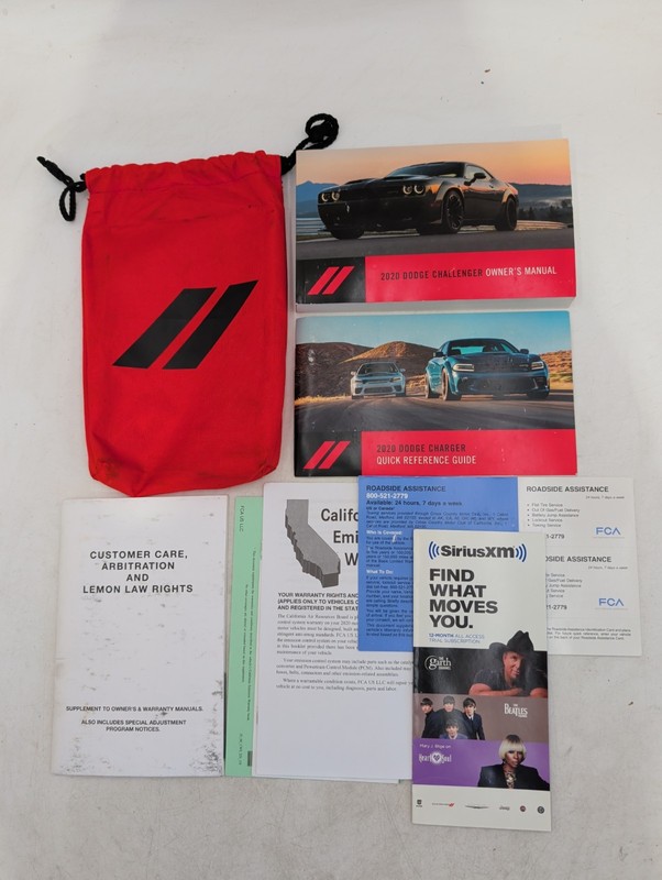 2020 DODGE CHALLENGER OWNERS MANUAL SRT HELL SCAT CAT RT GT AWD RWD V8 V6