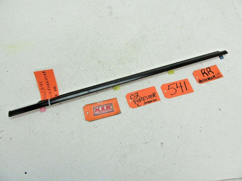 fits 98-02 FORESTER RIGHT REAR DOOR GLASS MOLDING WEATHER SEAL TOP DOOR PANEL RR