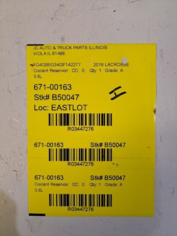 Coolant Reservoir Fits 14-20 IMPALA 3447276