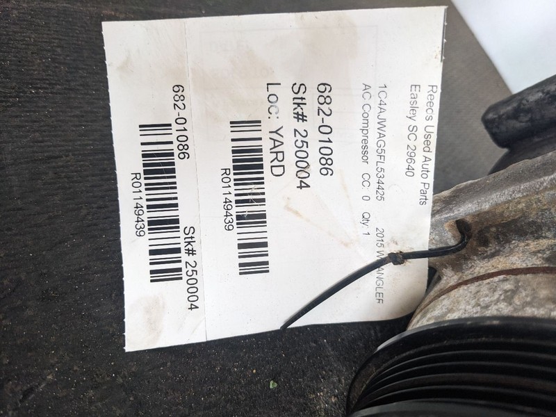 AC Compressor LHD VIN W 6th Digit Jk Body Fits 14-18 WRANGLER 1149439