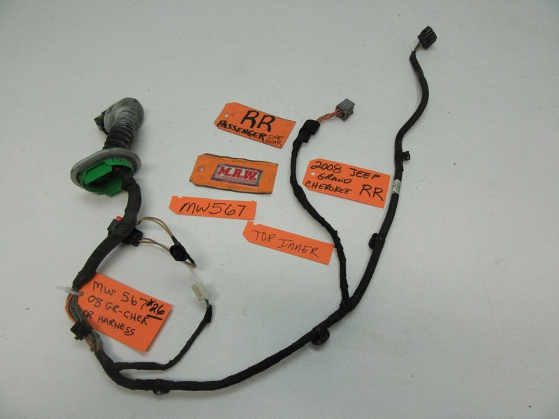 DOOR PANEL WIRE HARNESS PLUG BACK REAR PASSENGER R for 05-08 JEEP GRAND CHEROKEE