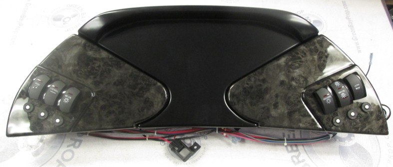 Custom BoatAccessory Dash Panel With Grounding Block Black/Metallic Gray