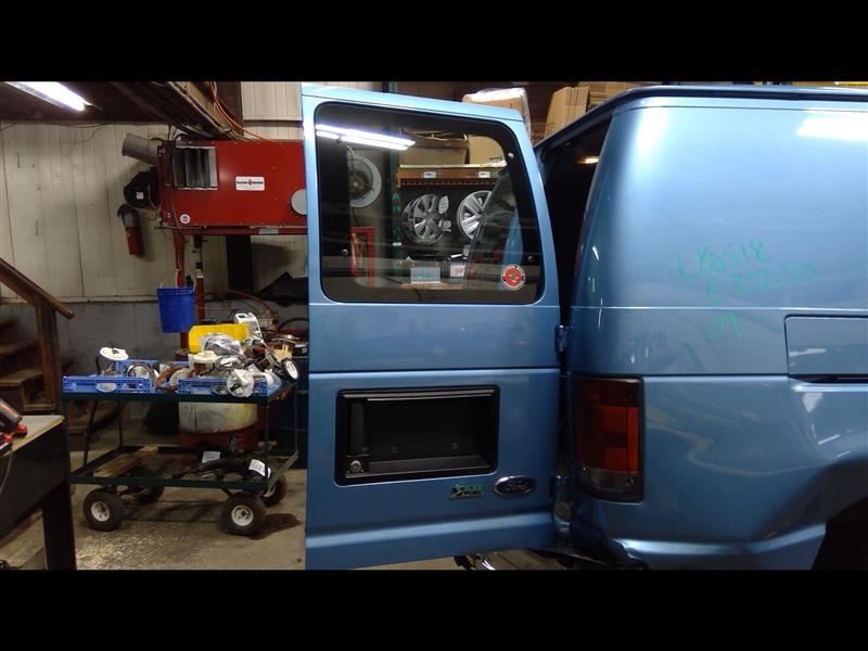 Passenger Rear Back Door With Window Blue Fits 09-14 FORD E150 VAN 641952