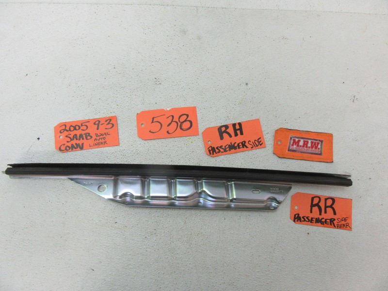 FITS 04-11 SAAB 9-3 CONVERTIBLE RIGHT QUARTER GLASS WINDOW SEAL TRACK SEAL RR R