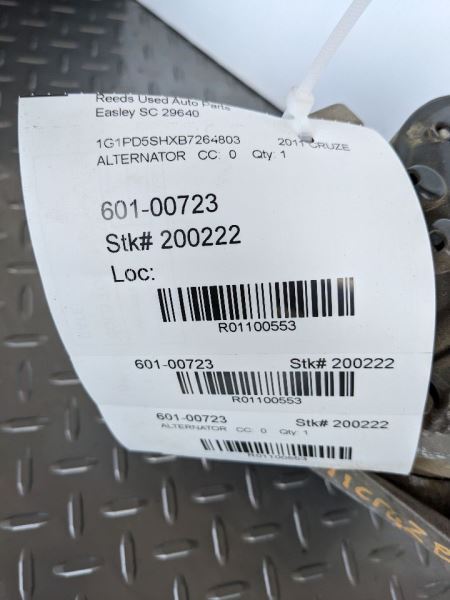 Alternator With 120 Amp Opt K09 Fits 11 CRUZE 1100553