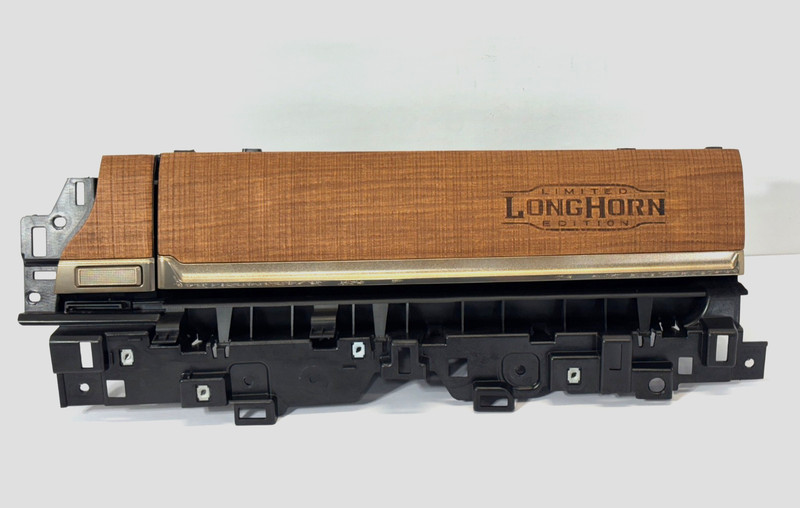 ✅ 2019-26 RAM 1500 5th OEM LONGHORN UPPER GLOVE BOX WOOD TRIM GOLD ACCENT Mopar