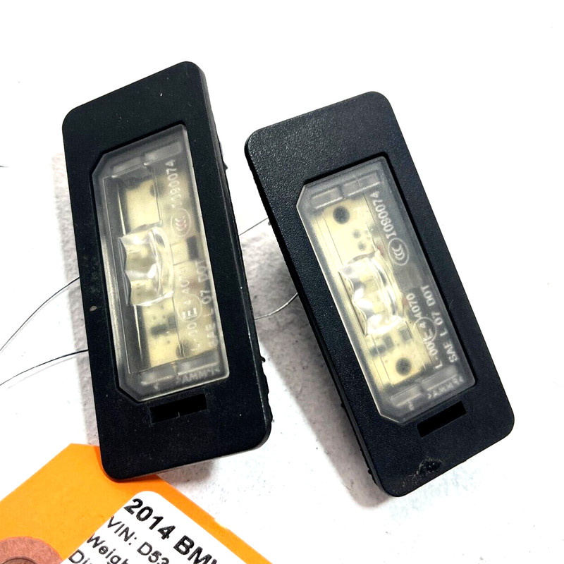 2011-2016 BMW 535I F10 REAR TRUNK LID LICENSE NUMBER PLATE LIGHT LAMP 2 PCS OEM