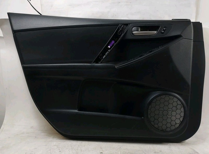 2014-2016 Mazda 3 Left Front Driver Interior Door Trim Panel Black w/Switch OEM