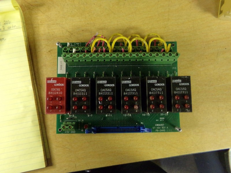 Crouzet 57-464 Rev A Board with 6-Modules PB-24HQ-269 *FREE SHIPPING*