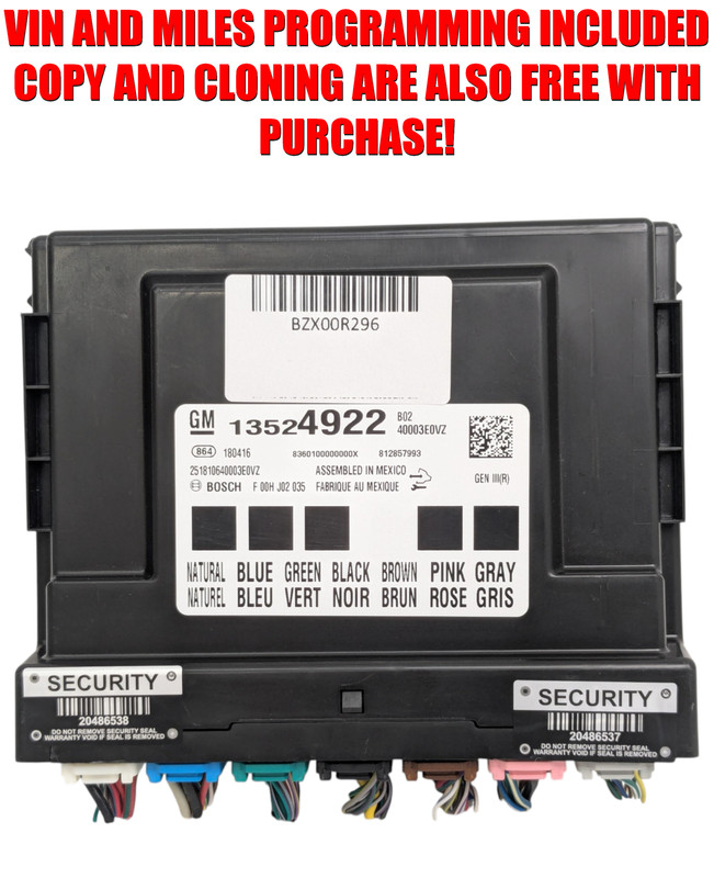 PROGRAMMED 18-19 Cadillac Buick Chevrolet GMC Body Control Computer Module BCM