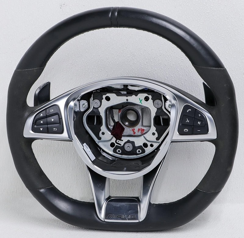 OEM Mercedes-Benz SLC43 AMG Steering Wheel 166-460-16-18-9E38 Scuffs
