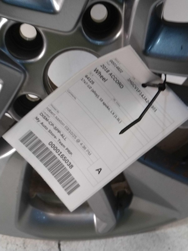 2018 Honda Accord 17 Grey Alloy Wheel OEM 42700TVAA73 1 Piece Used