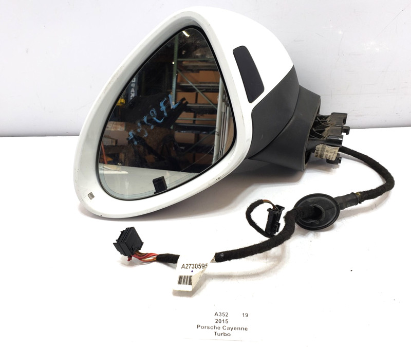 ✅15-18 OEM Porsche Cayenne Turbo 958 Front Left Exterior Door View Mirror White*