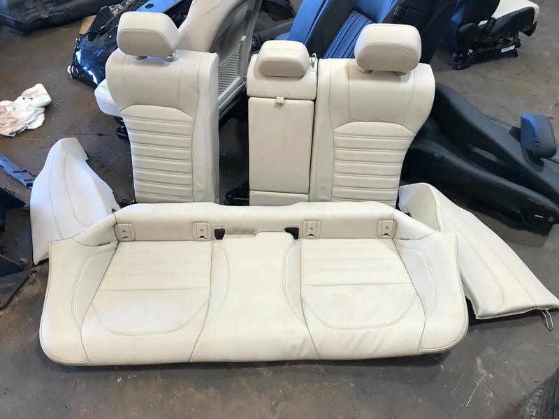 17 18 19 ALFA ROMEO GIULIA REAR SEAT SET UPPER LOWER OEM BEIGE