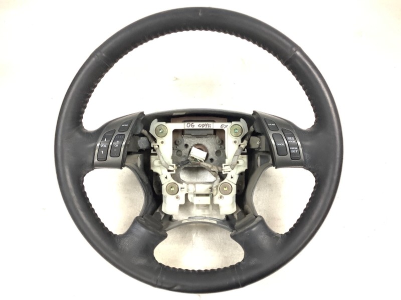 05-10 Honda Odyssey EX-L Black Leather Steering Wheel No Bag Used OEM