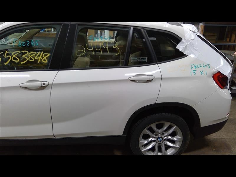 Driver Rear Side Door White Without Privacy Tint Glass Fits 12-15 BMW X1 619856