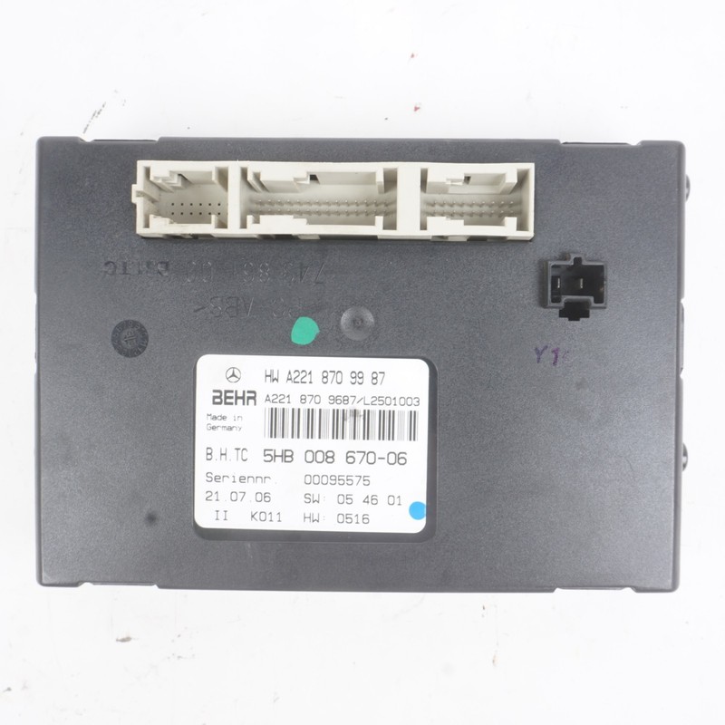 2007-2013 Mercedes S550 W221 A/C Heater Control Module A2218709987 OEM