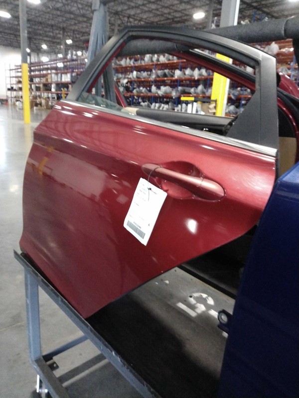 2012 Hyundai Sonata Left Rear Door Red 575485 128K Miles Used OEM Parts