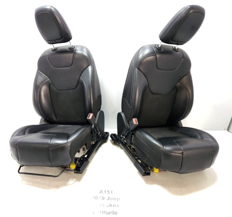 ✅ 19-22 OEM Jeep Cherokee Latitude Front Left Right Seats Assembly Black Leather