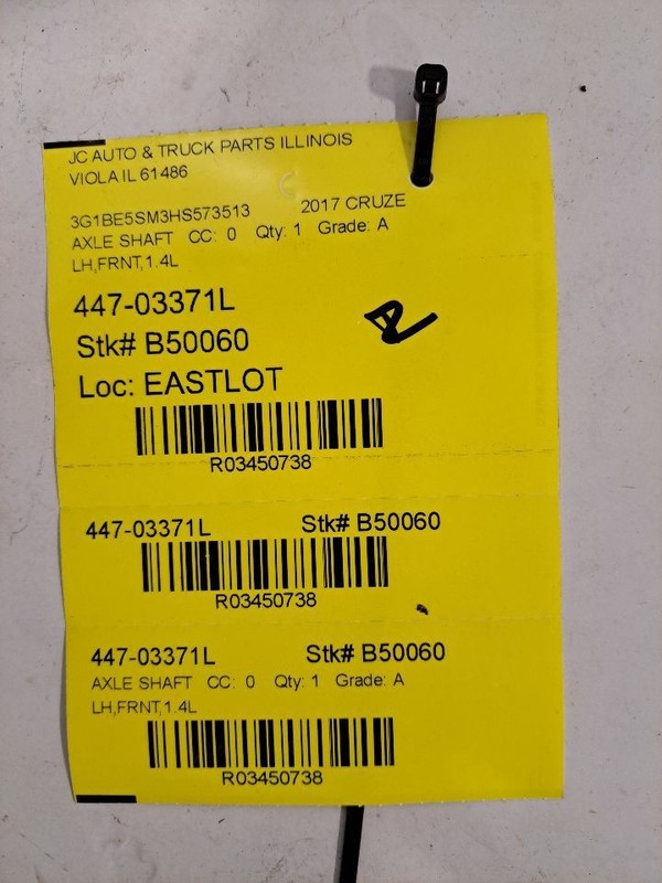 Driver Axle Shaft Front Gasoline Fits 16-19 CRUZE 3450738