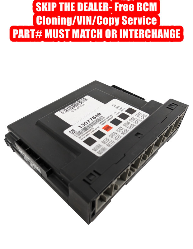 VIN PROGRAMMED PLUG & PLAY BCM BODY CONTROL MODULE CHEVY CRUZE 2011 13577849