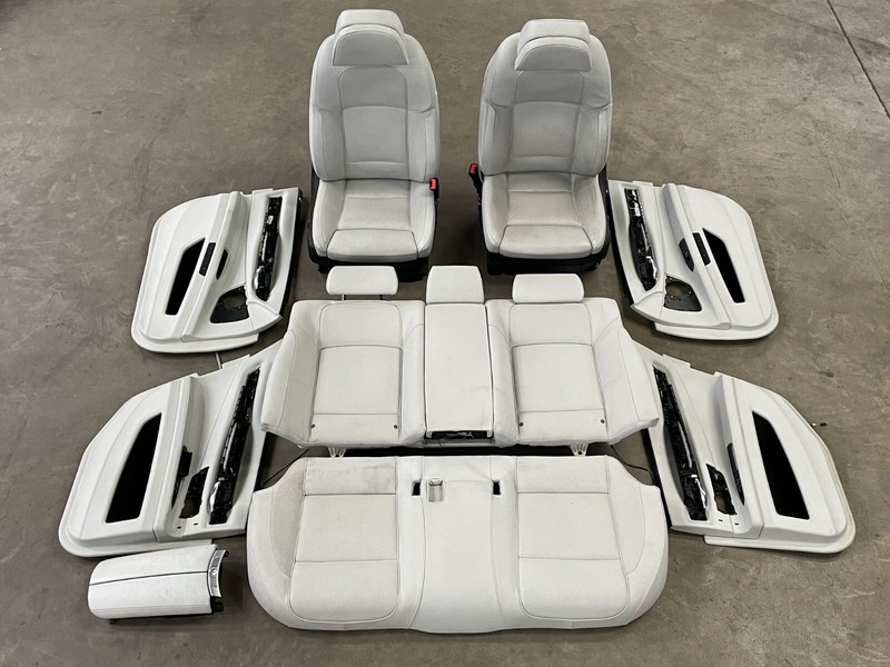 13 14 15 BMW Alpina B7 F01 Front & Rear Seat & Door Dashboard Set White 1369 OEM