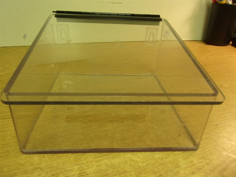 S-Curve 1-Compartment Storage Bin Dispenser Wall Mount 9-3/4x9-3/4x4-1/2