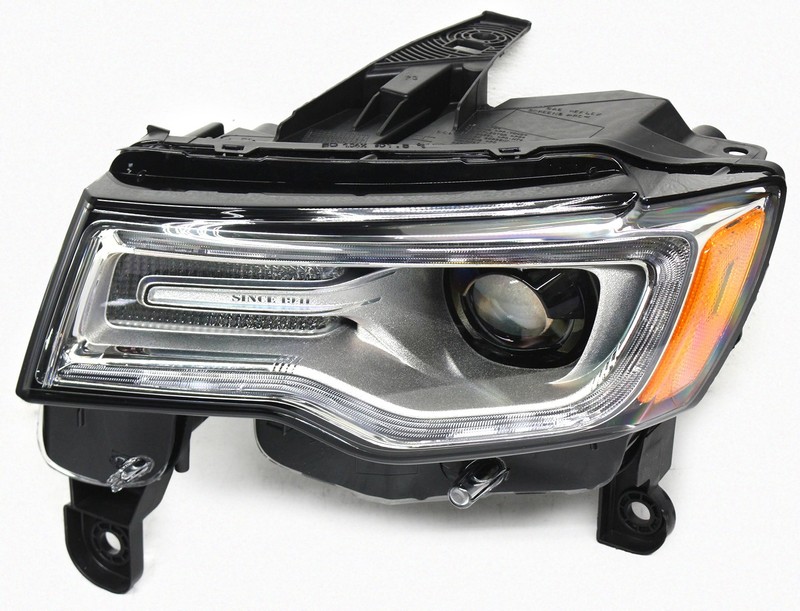OEM Left Driver Headlamp For Jeep Grand Cherokee Dark Gray Gunmetal 68426877AA